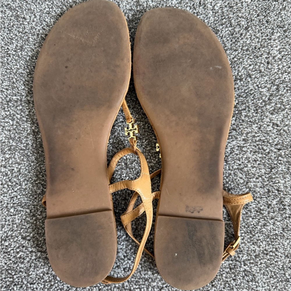 Tory Burch Brown Leather Sandals - Picture 2 of 4